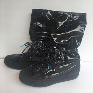 Nike Storm Warrior Hi Black Patent boot Sz 9